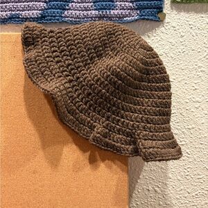 Brown Crochet Bucket Hat